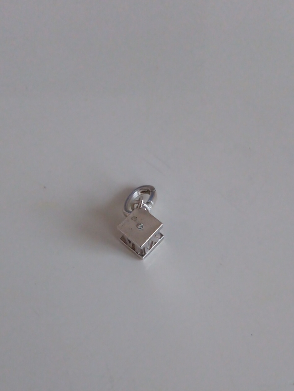 Tiffany & Co. Atlas Cube Charm With Diamond